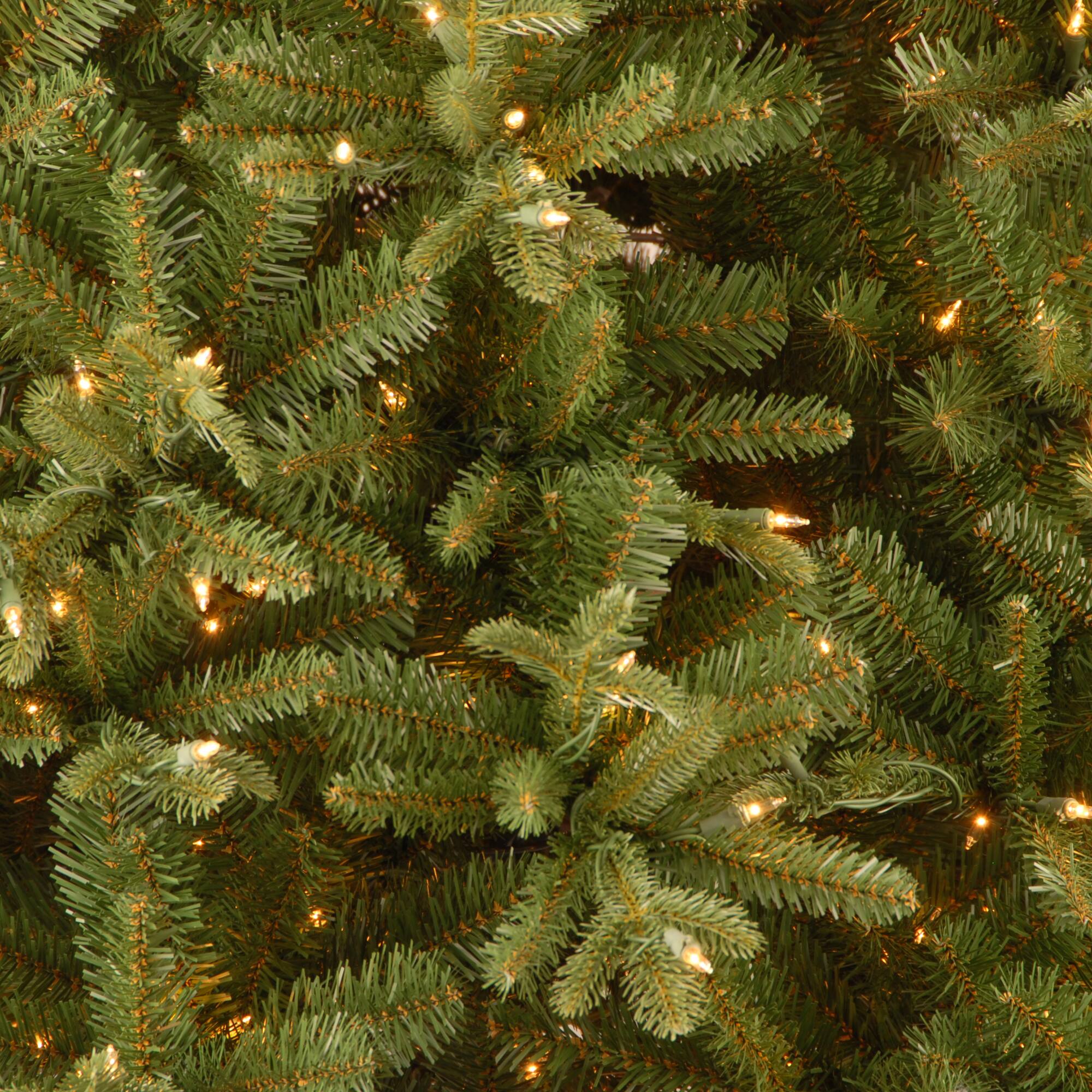 7.5 Ft. Pre-Lit Feel Real® Tiffany Fir Slim Artificial Christmas Tree, Clear Lights